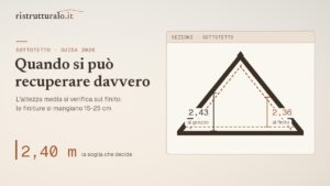 Recupero sottotetto: quando si può fare davvero e come si calcola l’altezza