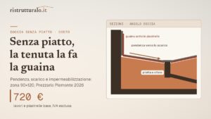 Doccia senza piatto, in muratura e a filo pavimento: quanto costa nel 2026 e come si fa